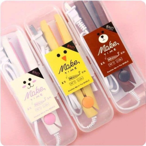 Máy uốn tóc, máy duỗi tóc mini- màu ngẫu nhiên.