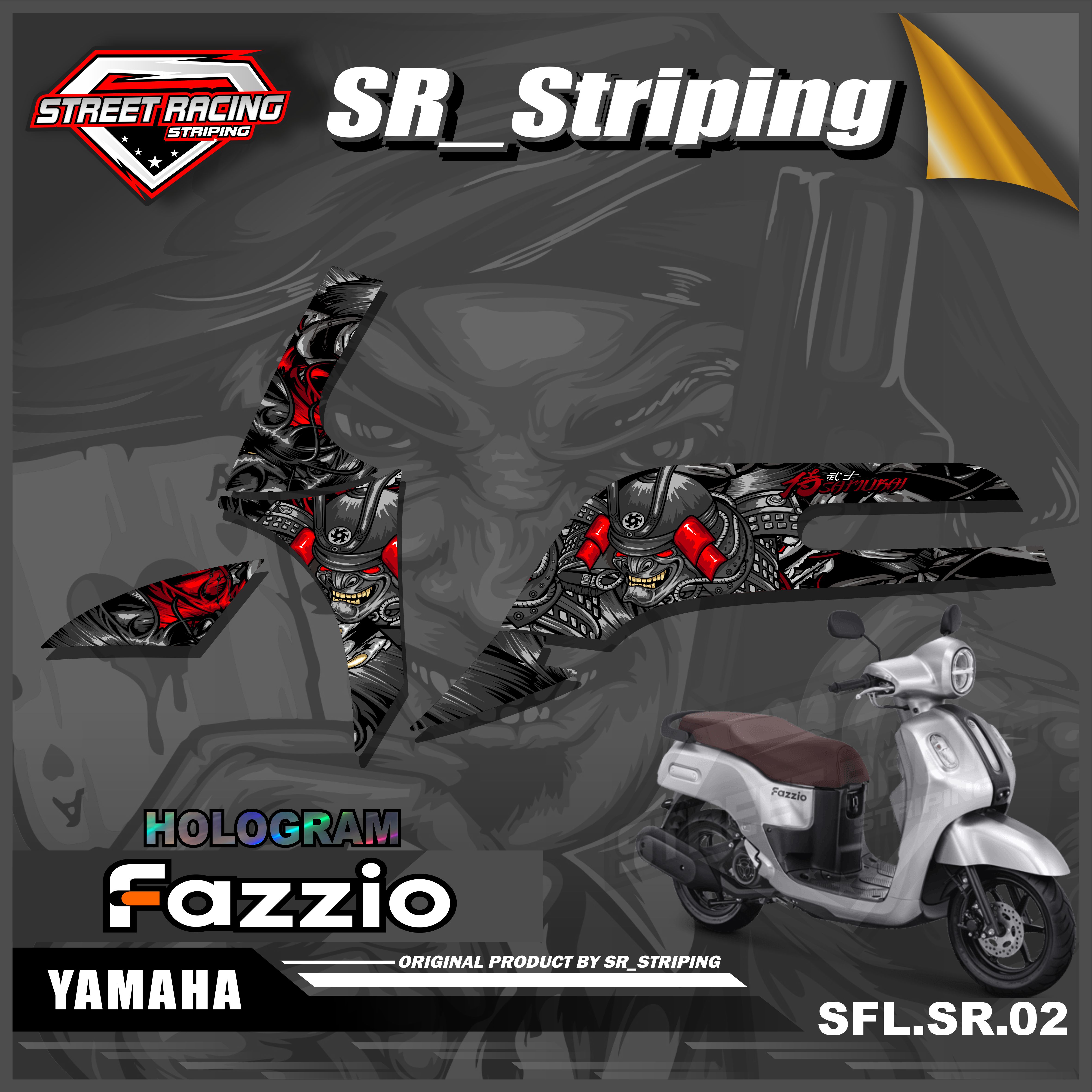 Fazzio Racing Sticker Striping FAZZIO - Sticker Striping Variasi Hologram List Motor FAZZIO ...