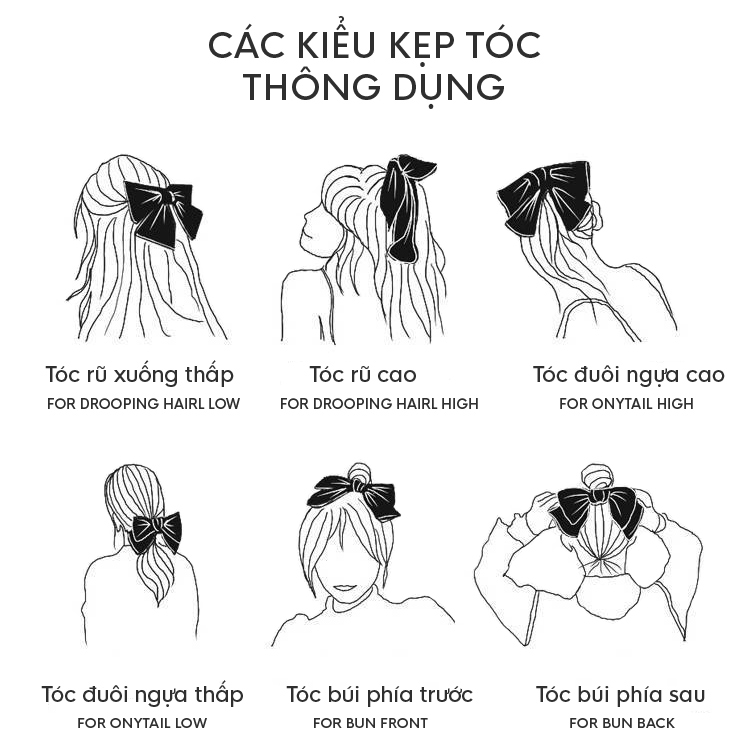 Kẹp Tóc Lụa Nơ Lolita Phong Cách Hàn Quốc - New Thoi Trang