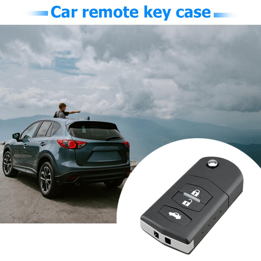Car Remote Key Shell 3 Button Flip Folding Key Case Blank for Mazda 2 3 5 6