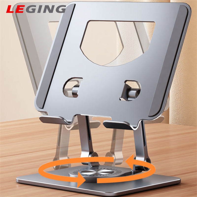 2028 Laptop Stand Aluminum Alloy Computer Riser Adjustable Foldable Laptops Elevator PC Cooling Mount For 4.7-12 Inch Laptop Tablet Phones