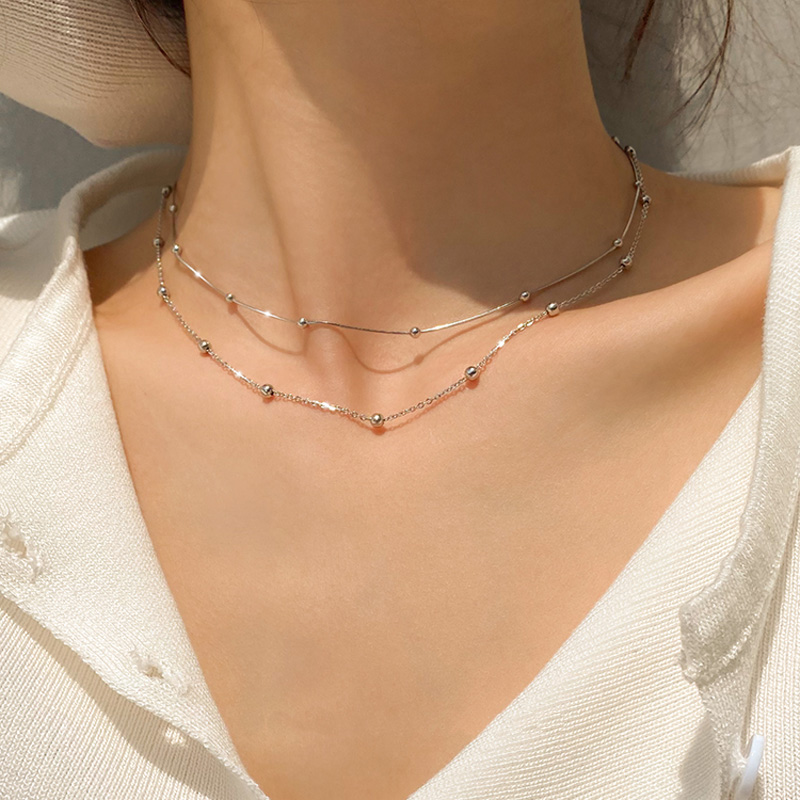 Yuanyan%20925%20Sterling%20Silver%20Round%20Pendants%20Bead%20Chain%20Necklace%20Snake%20Chain%20Choker%20Shiny%20Cute%20Girl%20Gift%20Fine%20Jewelry%20Wholesale%20-%20Image%202