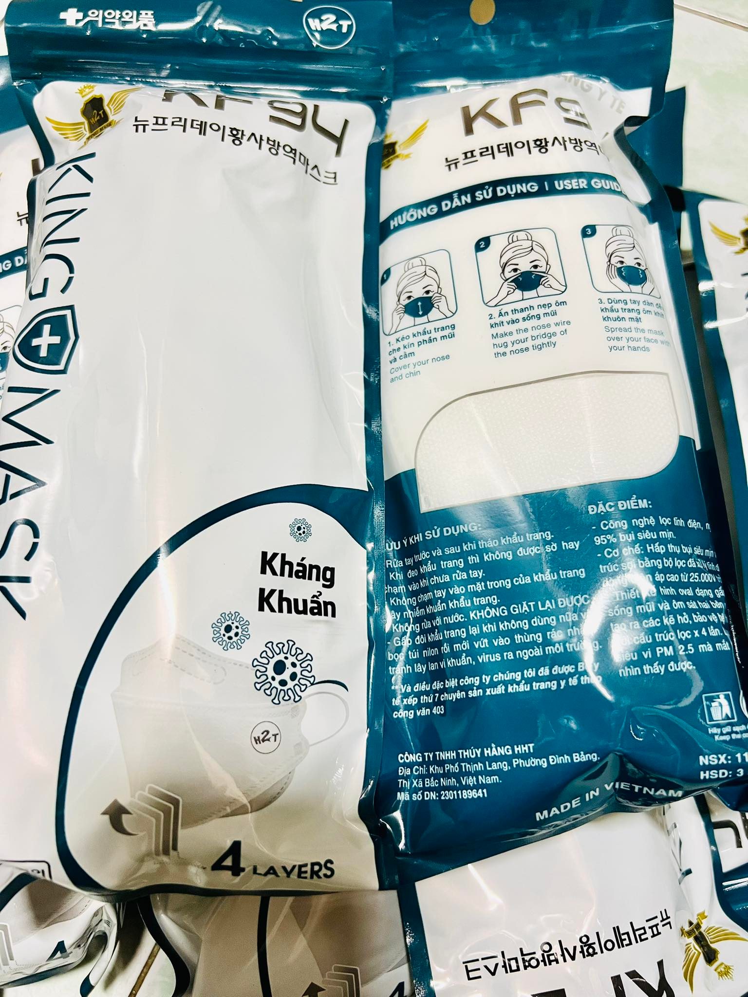 kHẨU TRANG 4 LỚP KF94 KING MASK (1túi 10cai)