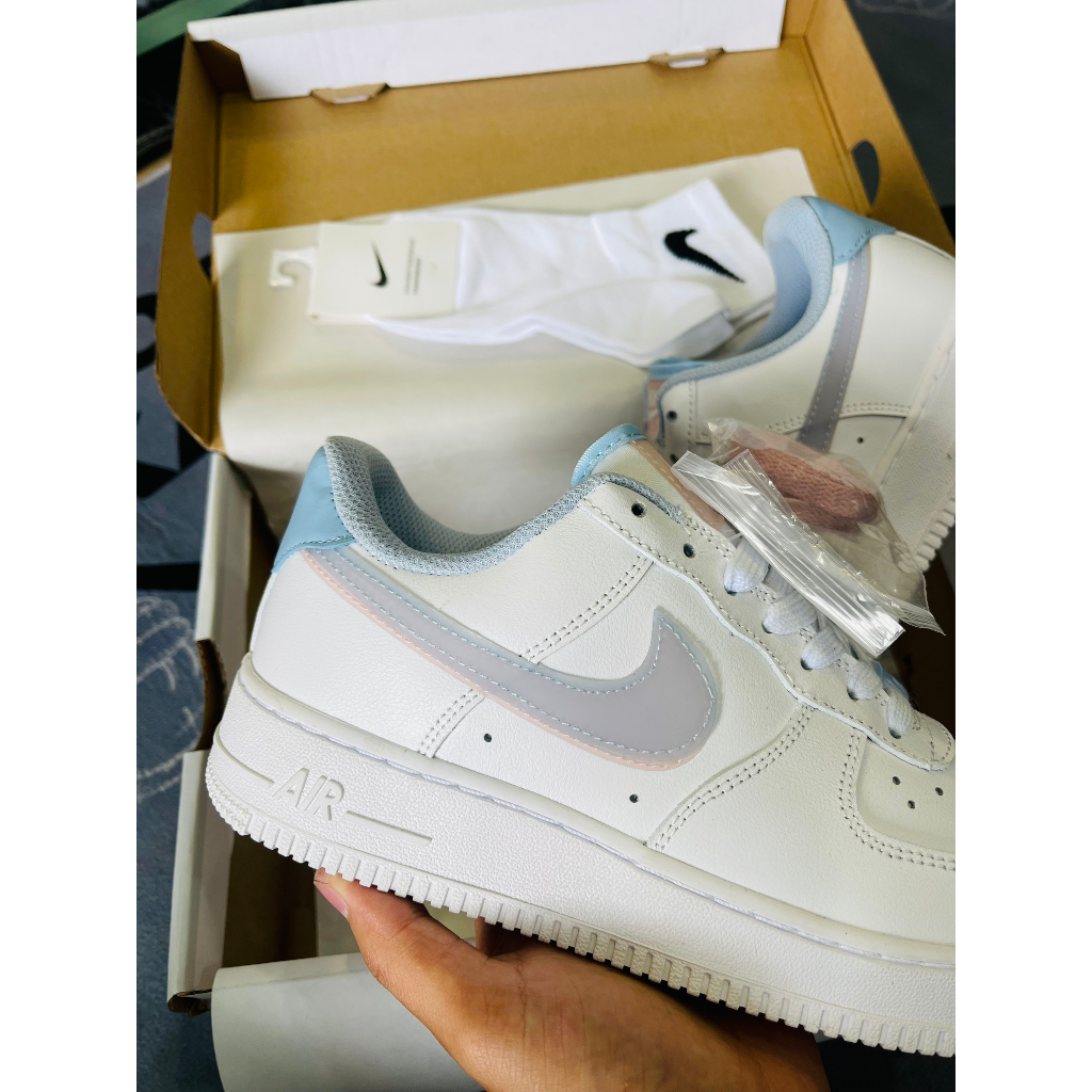 Giày Sneaker AF1 (Gót Xanh) Cao Cấp