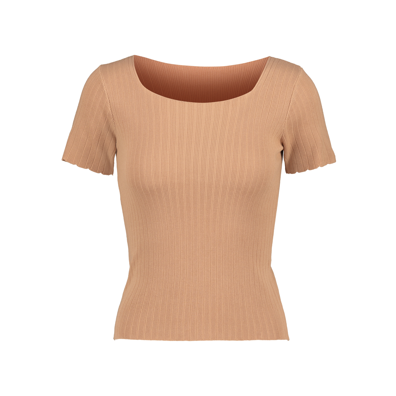 Square Neck Short Sleeve Ribbed Knit Top Lazada.co.th