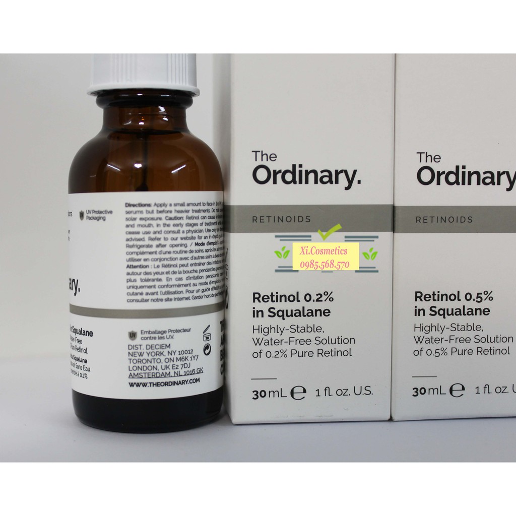 Tinh chất The Ordinary Retinol 0,2 % - 0,5% - 1% In Squalane 30ml