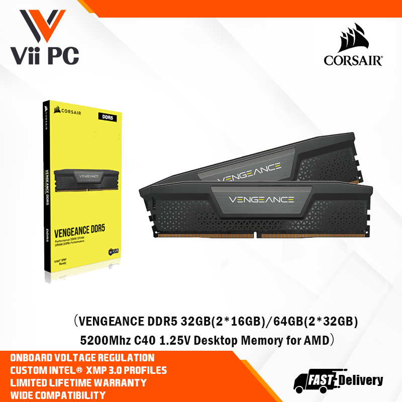 CORSAIR VENGEANCE DDR5 32GB(2x16GB)/64GB(2 x 32GB) DDR5 DRAM