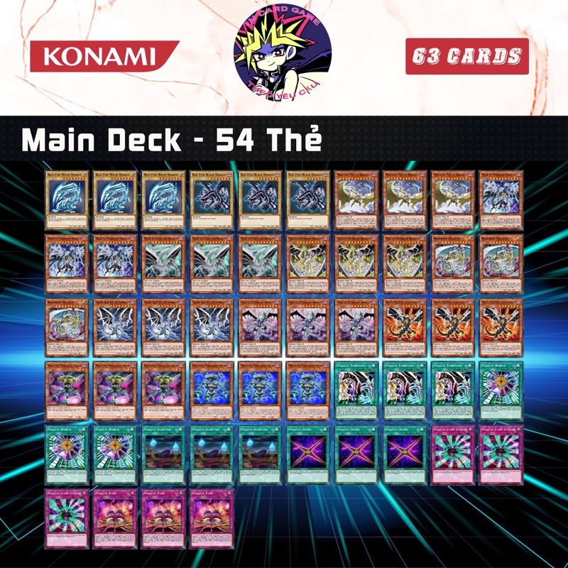 [ Bài In Yugioh ] Bộ Bài Paradox Malefic Deck 63 lá.
