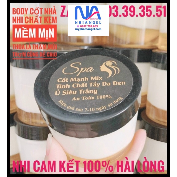 Kem body cốt mix spa 2 tầng siêu trắng