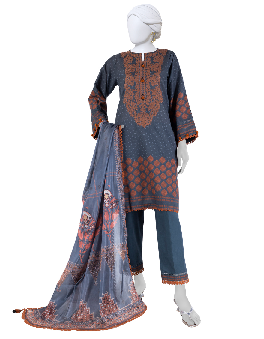 Junaid Jamshed 2025 Eid Volume 2 - Women Unstitched 3 Piece JLAWN-S-25-3258 ETHNIC CRAFT-6