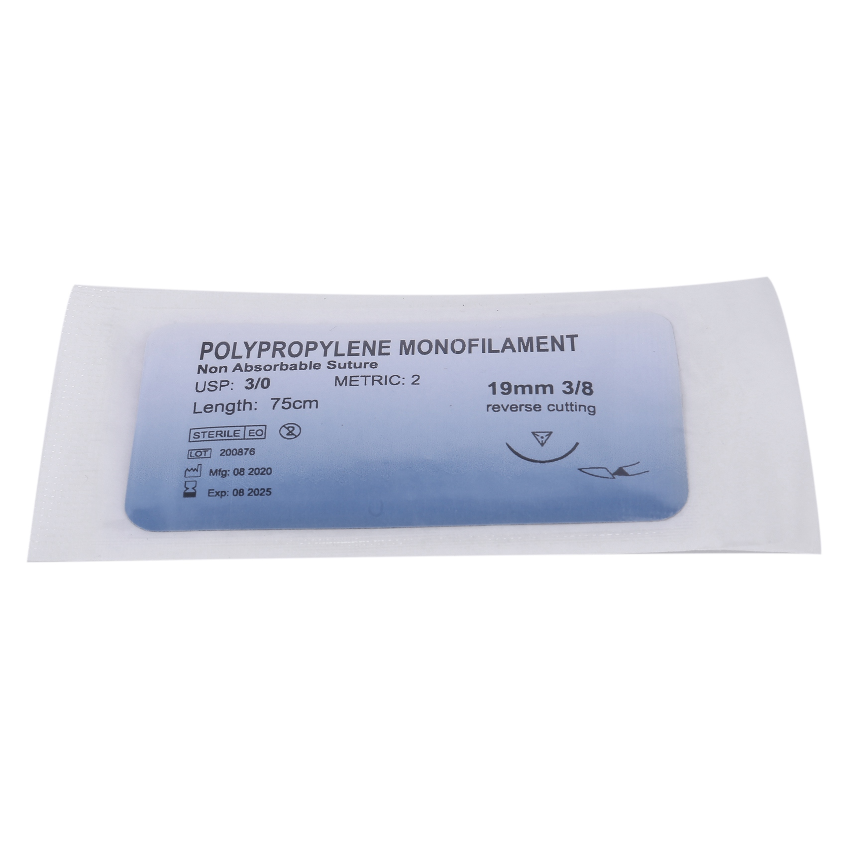 AC23-12Pc Polypropylene Needle Suture Monofilament Thread Suture ...