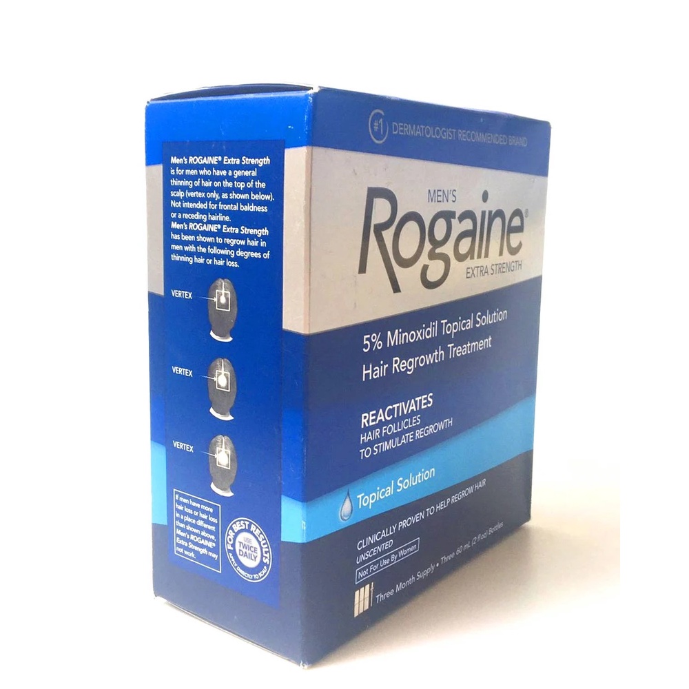 Dung Dịch mọc râu, tóc nam Rogaine 5% Minoxidil Extra Strength 60ml ( lẻ )