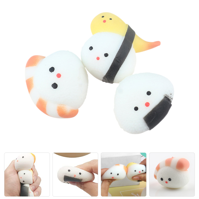 Jiogein 3pcs sushi squishy Đồ chơi sushi dễ thương