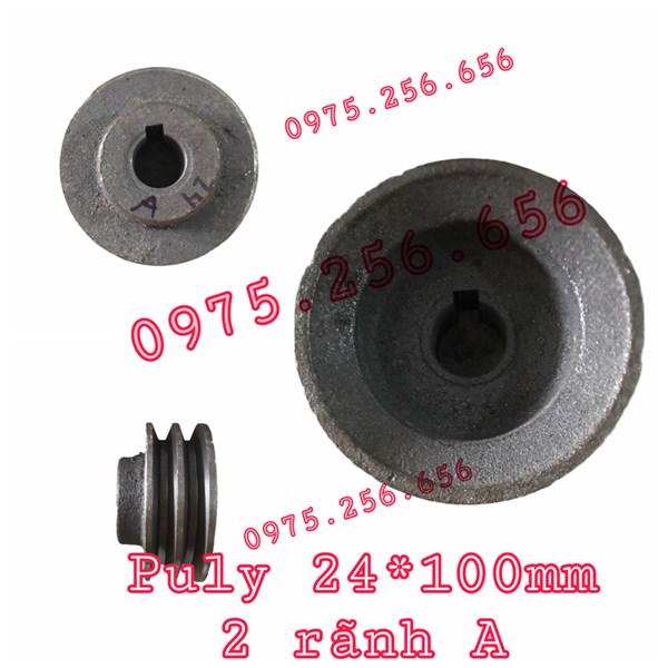 Puly 24*100mm 2 rãnh A puly các loại phụ tùng máy nông nghiệp phụ tùng Hùng Lỳ