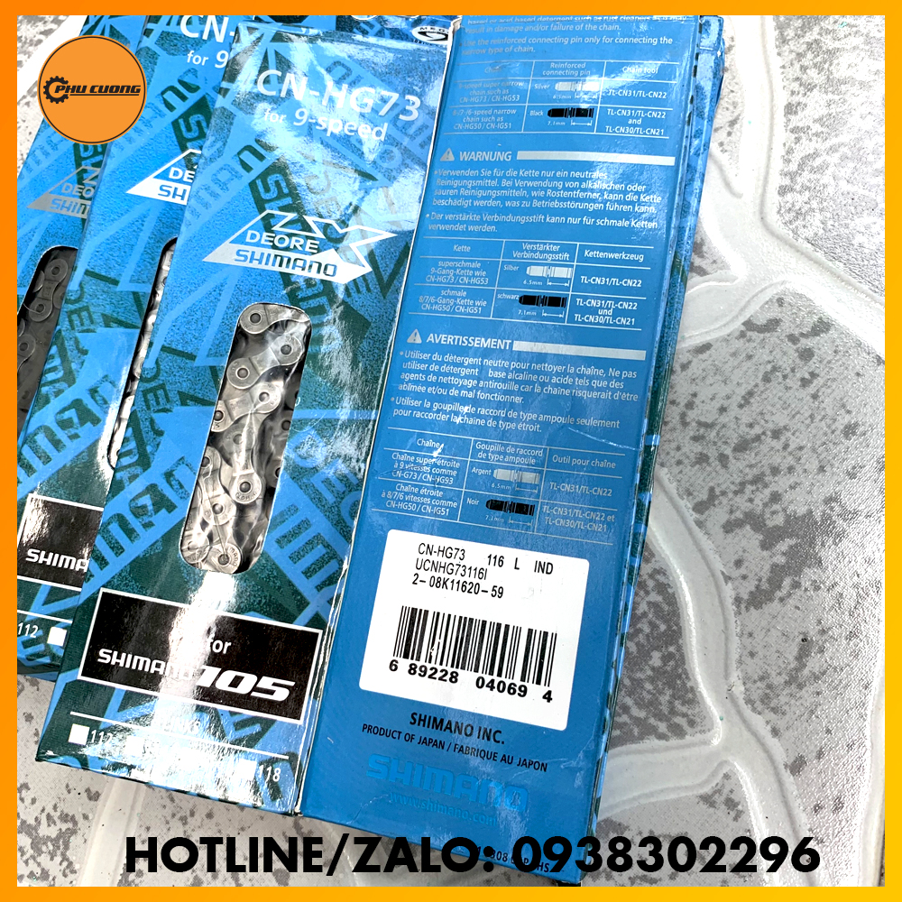 Sên xe đạp - Xích SMN HG73-116L 9 Tốc