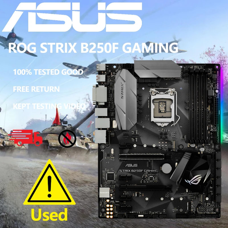 ASUS ROG STRIX B250F GAMING Desktop Motherboard Socket LGA 1151 DDR4 B250  SATA3 Motherboard