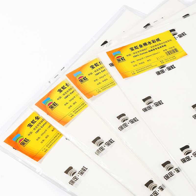 Giấy BAOHONG 100% cotton 300gsm vân Rough/Hot/Cold press