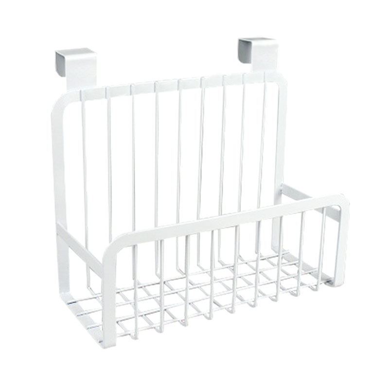 Hanging basket behind home storage door Japanese cabinet hanging basket kitchen condiment rack nail-free punching-free basket Save space