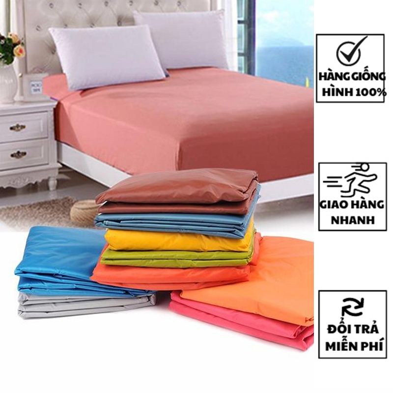 Ga Chống Thấm 1m6 x 2m,1m8 x 2m,2m x 2m2 màu trơn nhiều kích thước- Bọc đệm chống thấm - Ga trải giường cao cấp 1M8 x 2m - ra chong tham cho be tphcm - Chống thấm 100%, thoáng mát - Bền ,Đẹp. Hàng Việt Nam Chất Lượng Cao