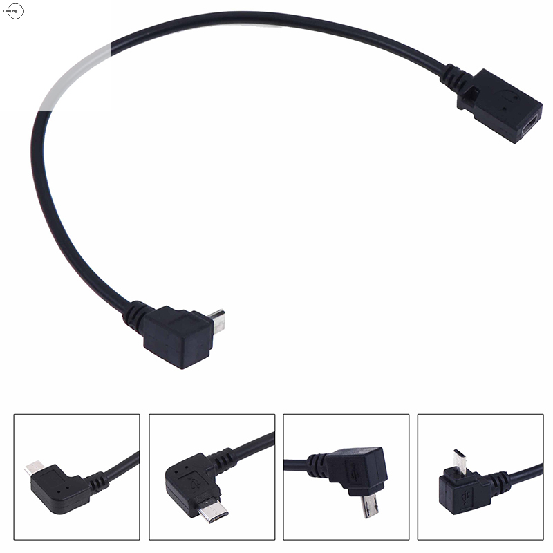 Cjing 90 độ Micro USB nam để Mini USB Nữ adapter chuyển đổi cáp