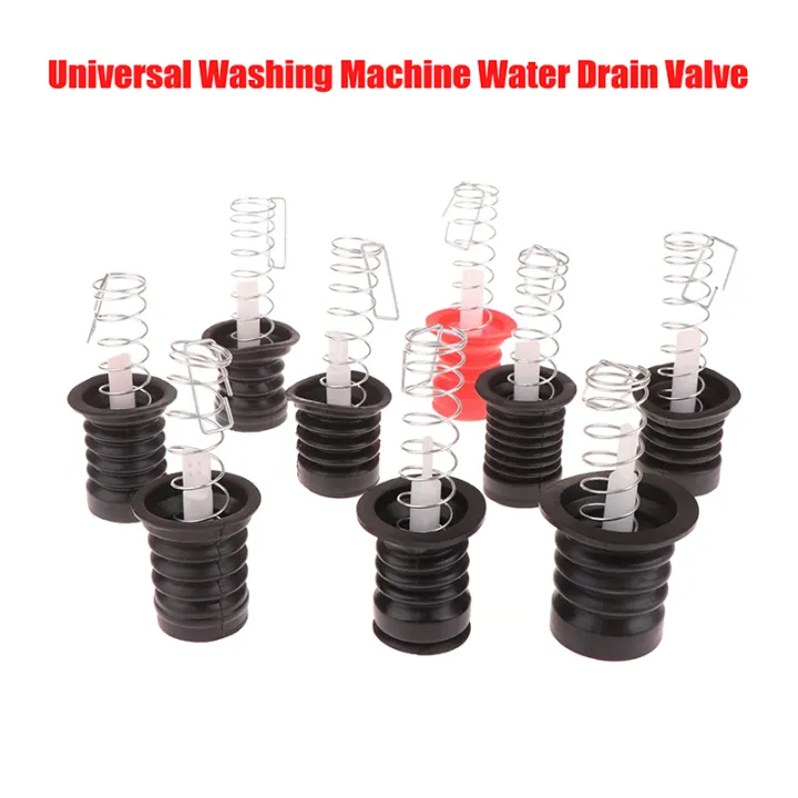 Universal Rubber Washing Machine Water Drain Valve Plug Water Seal Drain Water Sealing Rubber Pad Valve Spring Fittings A JUE