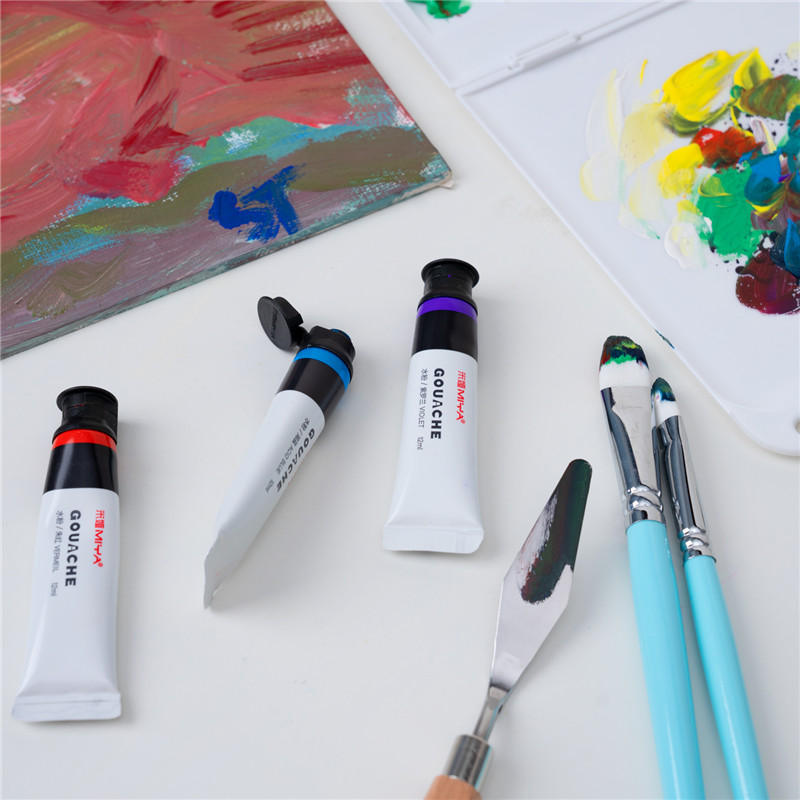 Bộ màu Gouache Miya Himi dạng tuýp 12 ml