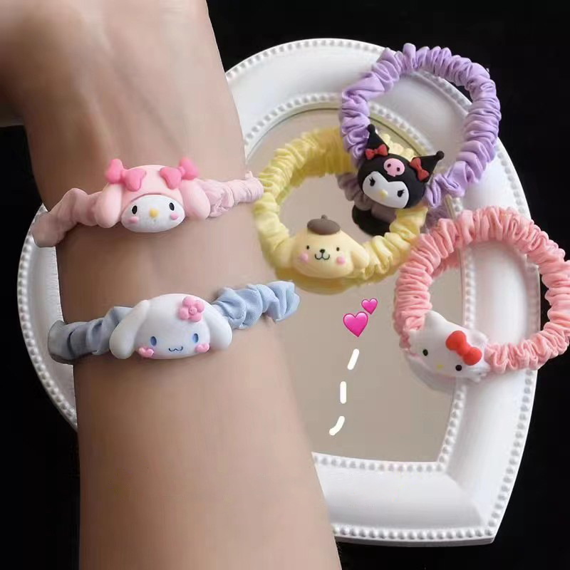 5Pcs%20Kawaii%20Sanrio%20Hair%20Ties%20Anime%20Hair%20Ring%20Ornaments%20Hello%20Kitty%20My%20Melody%20Kuromi%20Hair%20Rope%20Cartoon%20Accessories%20Girl%20Gift%20Runrui%20-%20Image%202