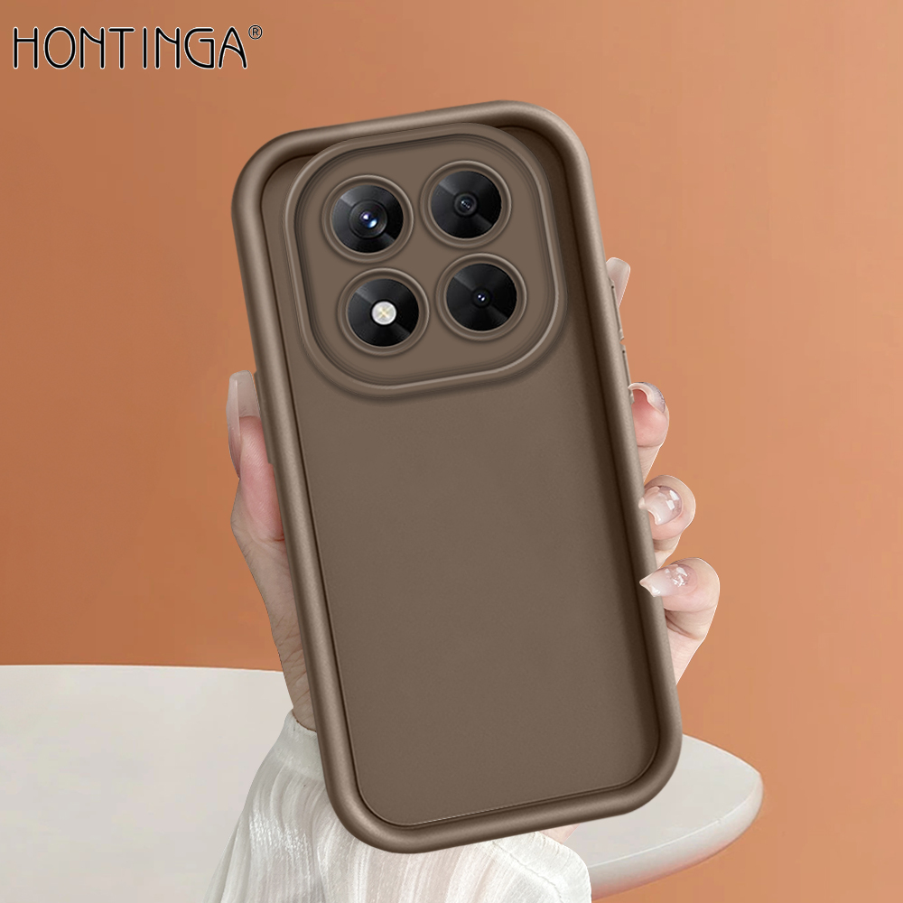 Hotinga for Redmi Note 14 4G 5G/Note 14 Pro 4G 5G/Note 14 Pro+ 5G/Turbo 4 Poco X7 Pro Back Cover Luxury Ladder Soft Camera Protection Rubber Phone Case. 