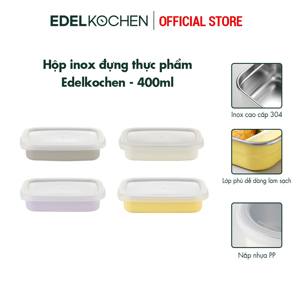 Hộp đựng thực phẩm, trữ đông inox 304 Edelkochen Edellock Collection – Màu Lavendar