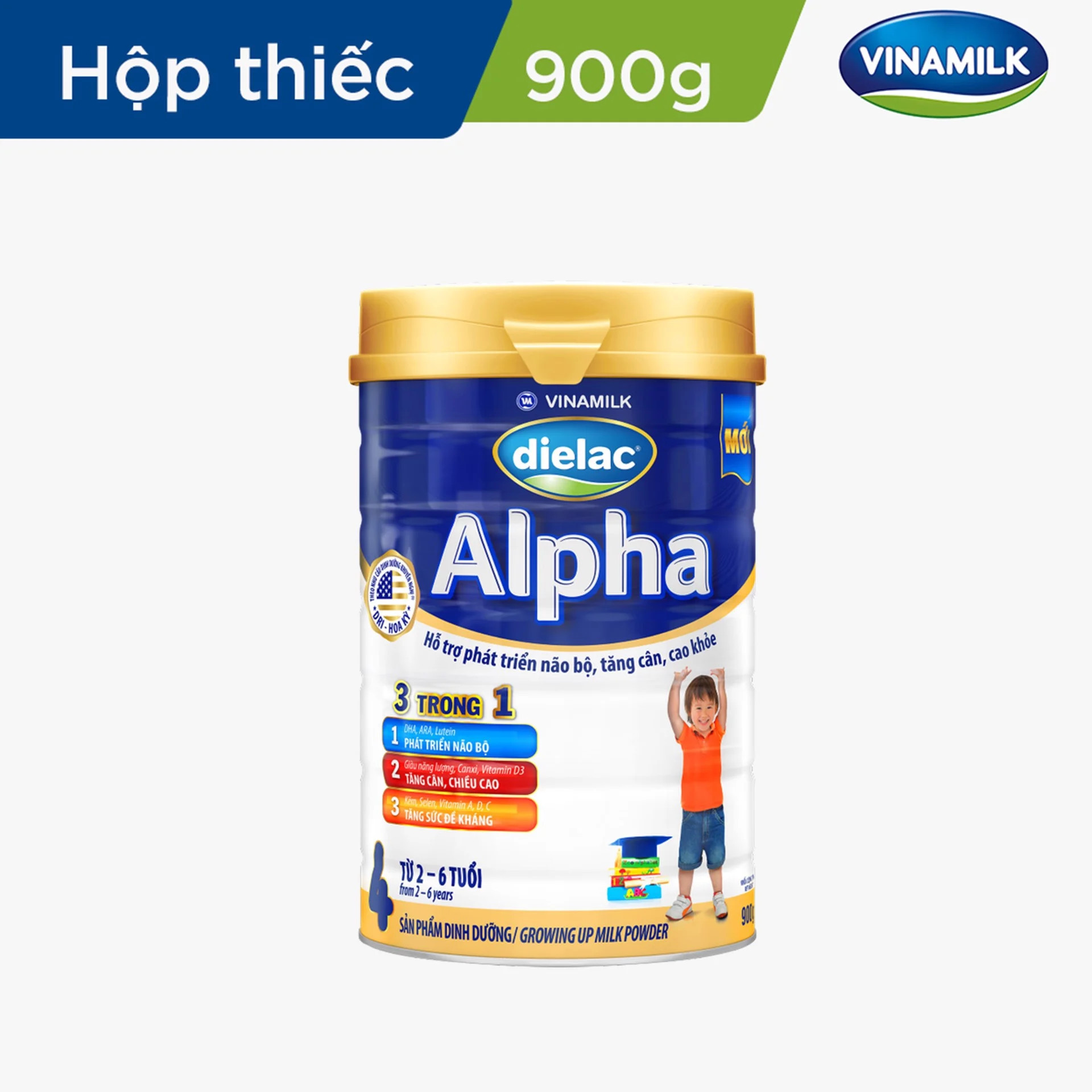 Sữa bột Dielac Alpha 4 - lon 900g (cho trẻ từ 2- 6 tuổi) Giá tốt