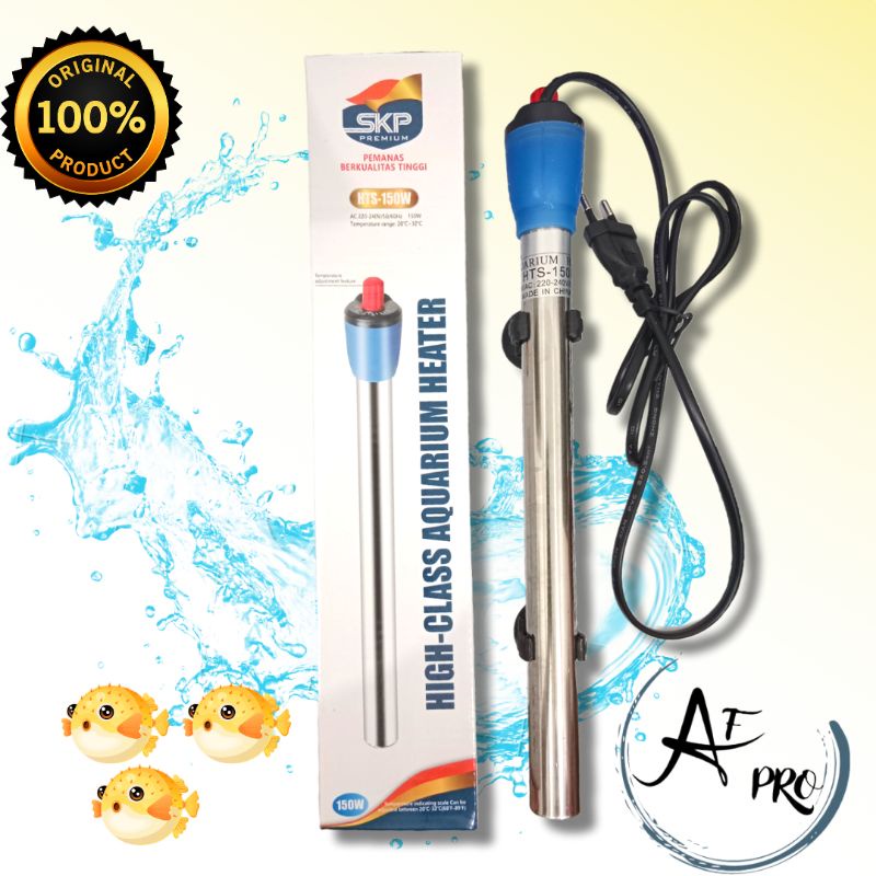Pemanas Air Aquarium HEATER STAINLESS SKP HTS 100WATT 150WATT 200WATT