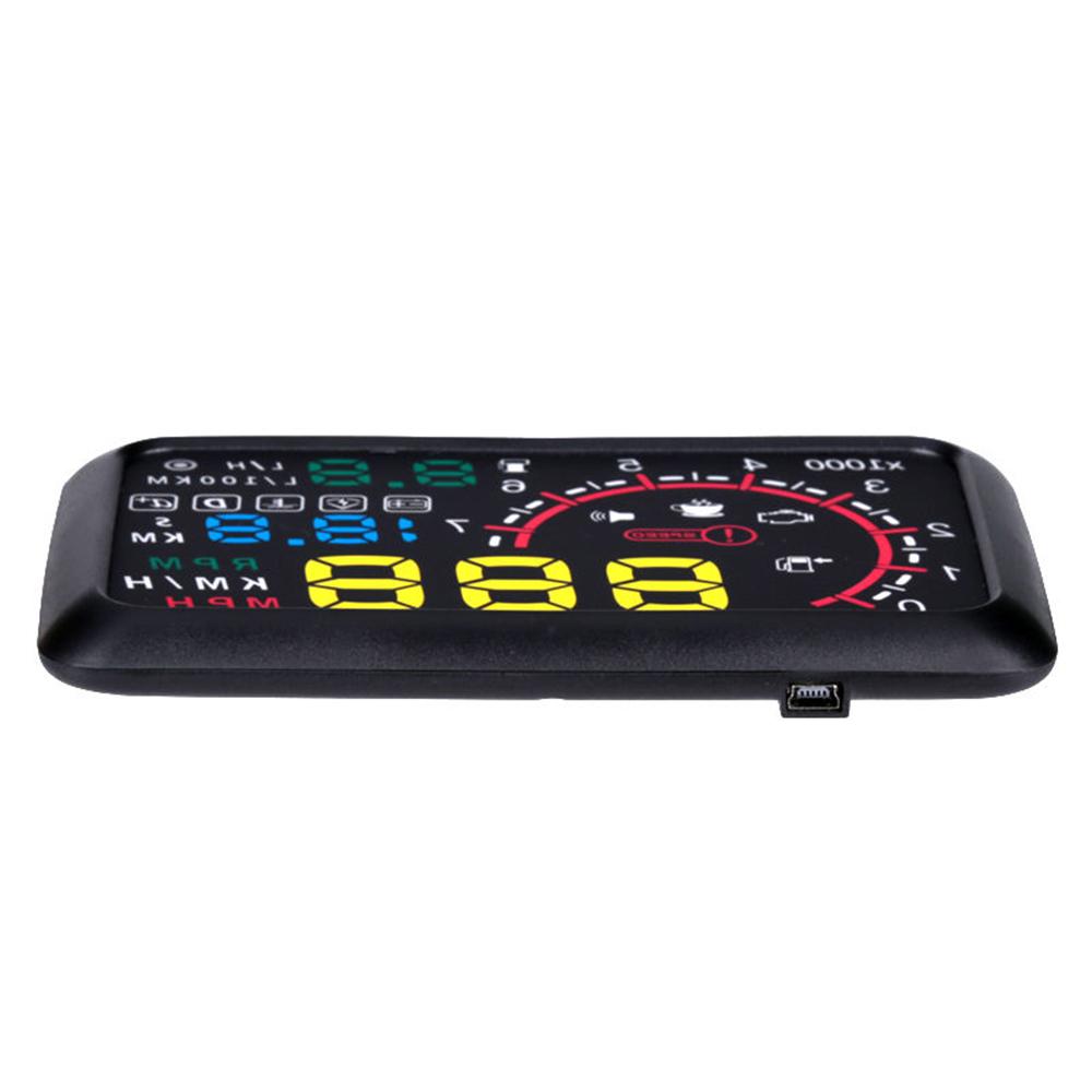Car HUD Head Up Display 5.5  KM/h & MPH Speeding Warning OBD2 Interface Windshield Projector Multiple-Color Bright Speeding Warning System