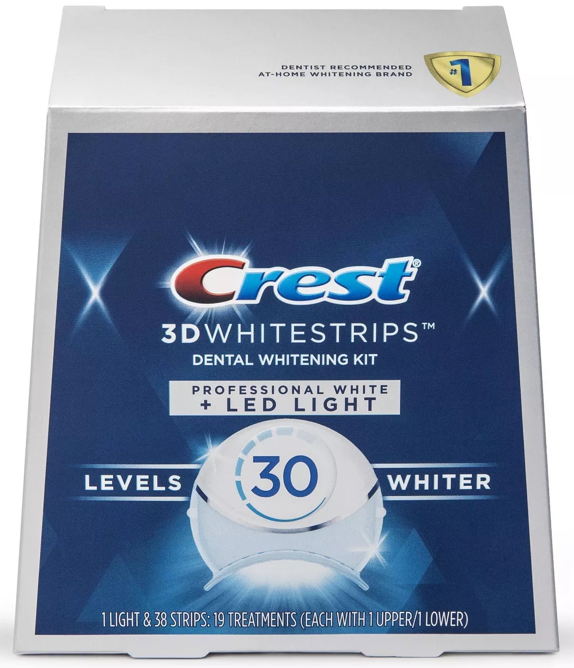 Dán răng Crest 3D Whitestrips Sensitive + Led Light [Hàng Mỹ]