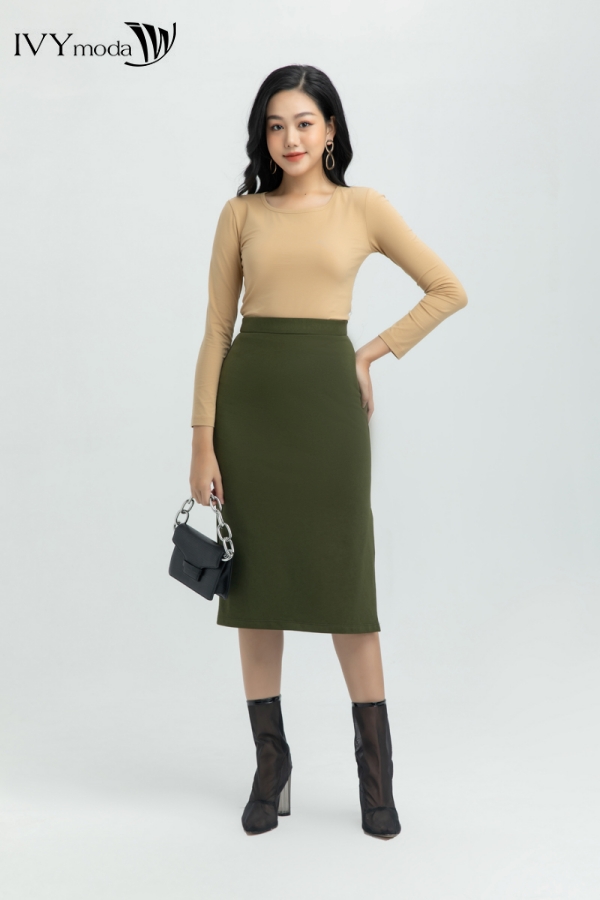 Áo thun trơn cổ tròn IVY moda MS 58P0157