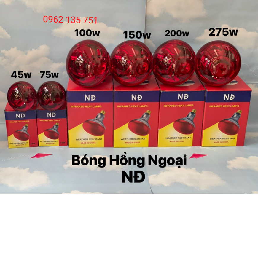 Bóng Đèn Hồng Ngoại Úm Gà