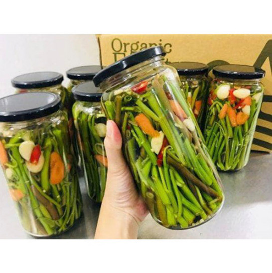 [HÀNG CHẤT LƯỢNG] Hũ thủy tinh 1000ml nắp thiết đen