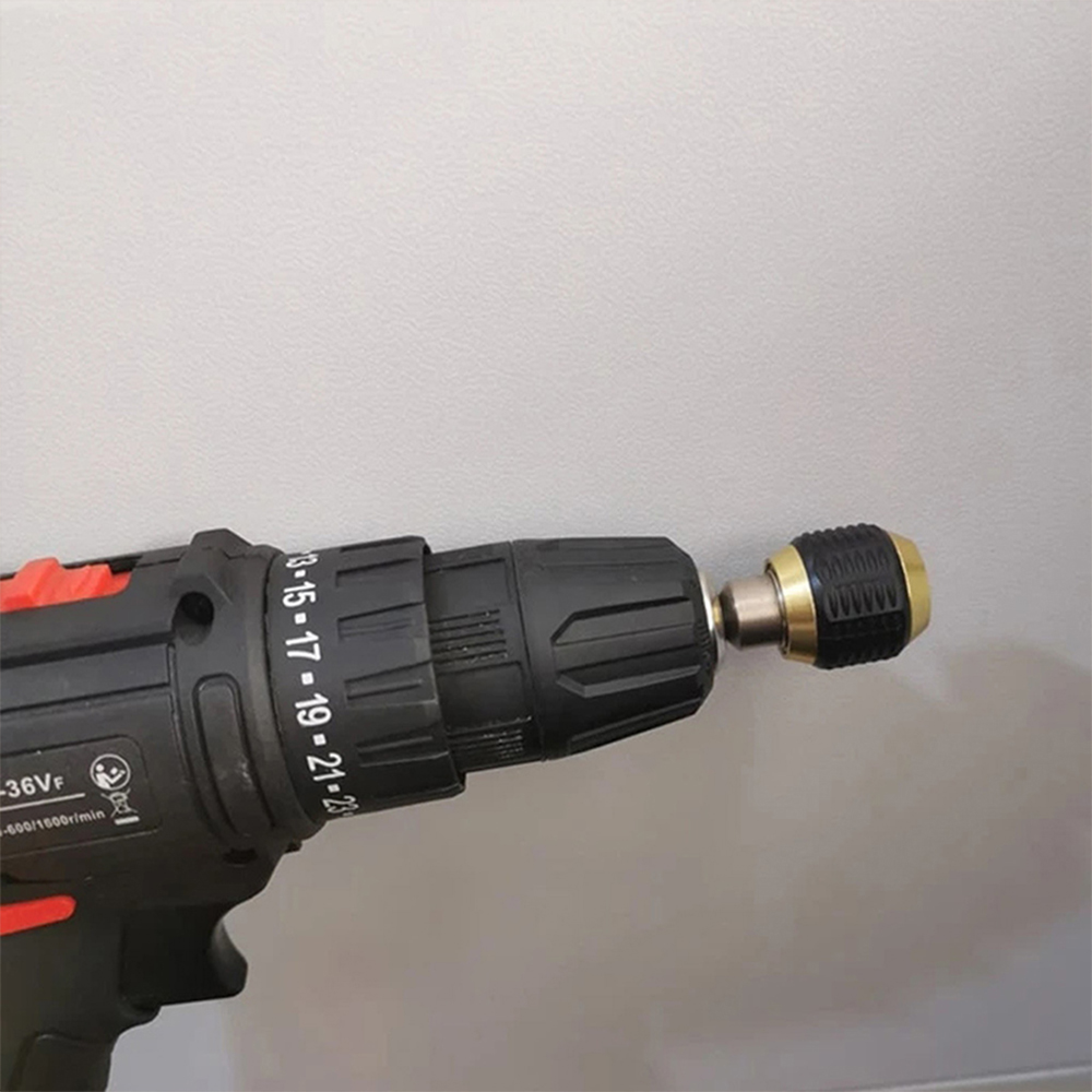 DM 60mm đầu lắp mũi khoan không chìa tuốc nơ vít máy bắt vít Bộ chuyển đổi 1/4 inch mũi khoan thân lục giác Công cụ thay đổi nhanh chóng chuyển đổi dụng cụ chuyển đổi