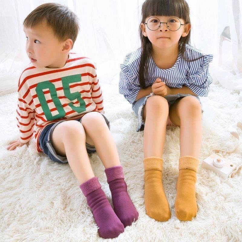 SÉT 10 ĐÔI TẤT LÓT LÔNG SIÊU ẤM CHO BÉ