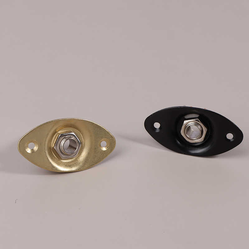 【GG Music】💖【HOT SALE】🎈🎈 1Set Metal Concave Output Jack Plate Socket Screws For Electric Guitar Replacement Oval Electric Guitar Pickup Accessories