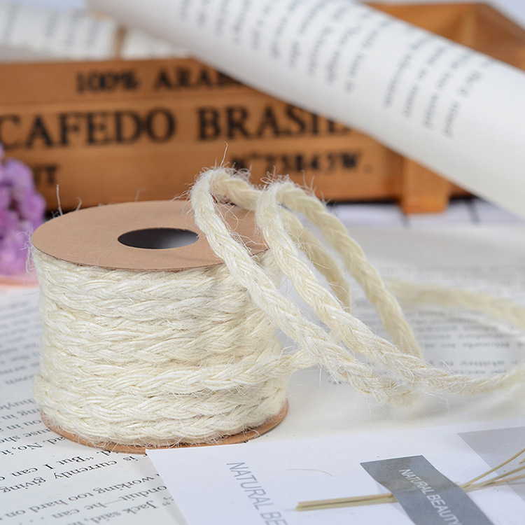 5mm Natural Jute Weave Twine Rope Linen Rustic String Cord Rope Diy ...
