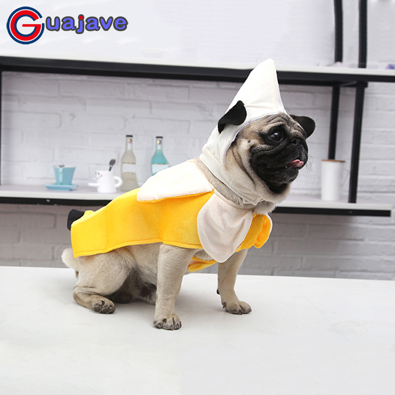 Guajave Funny Banana Pet Clothes Cute Dog Costume Halloween Outfit for Pets  Daily Wear or Walking
