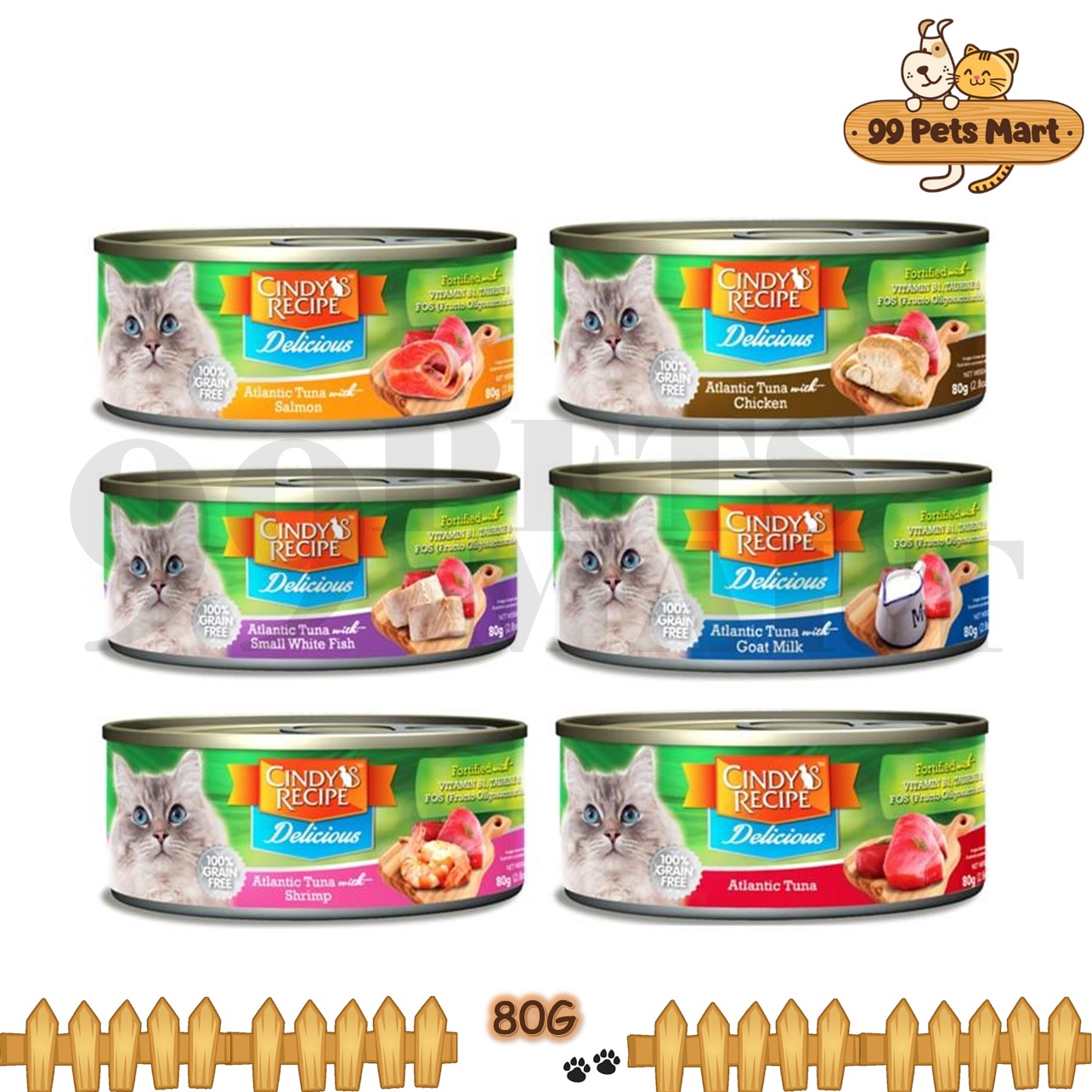 Cindy Recipe Delicious Cat Can Food 80G ( 100% Grain Free ) - Cindy ...