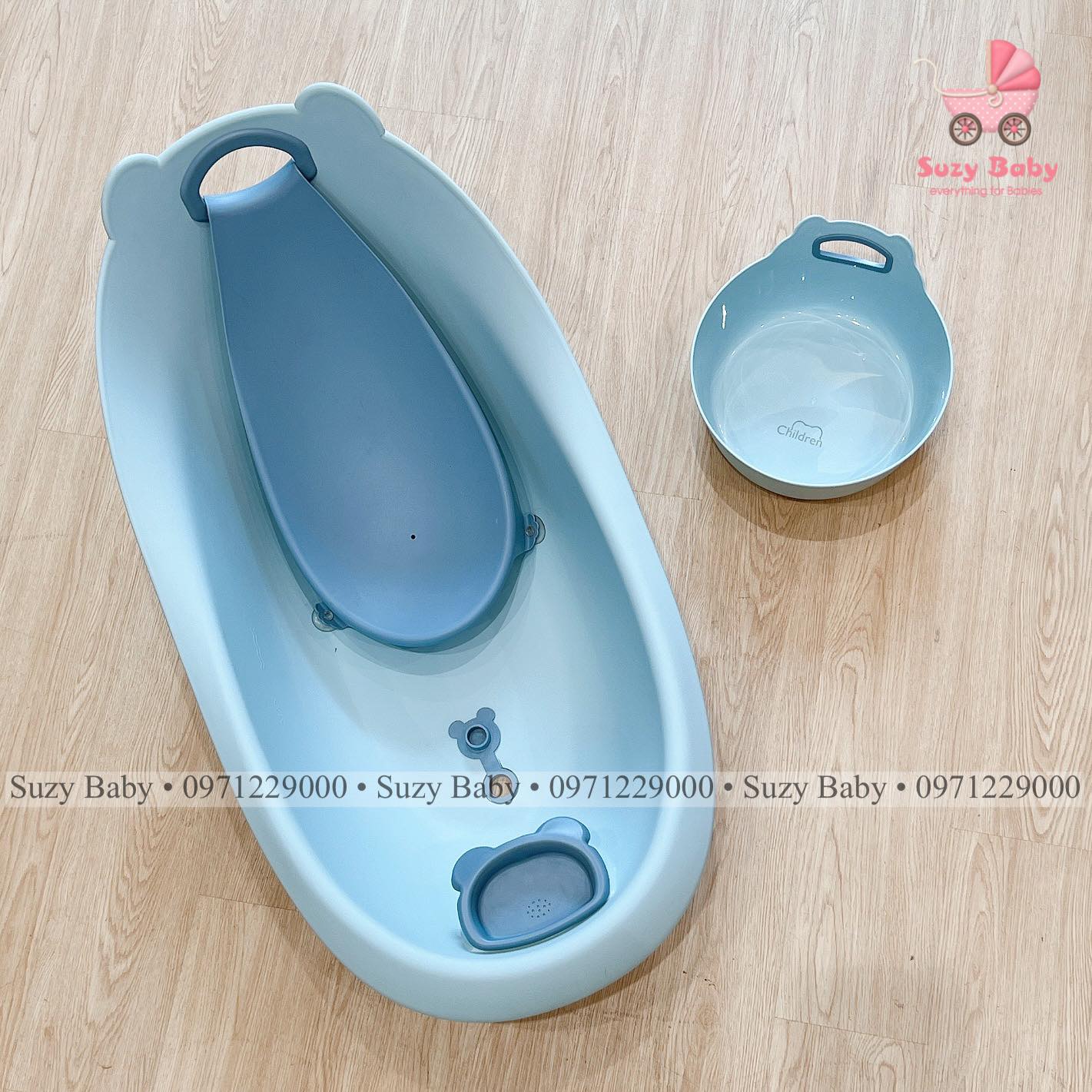 Chậu tắm phi thuyền hình gấu cho bé