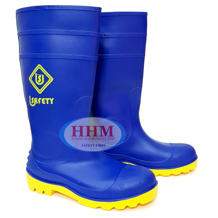 Ủng cao su bảo hộ Usafety màu xanh