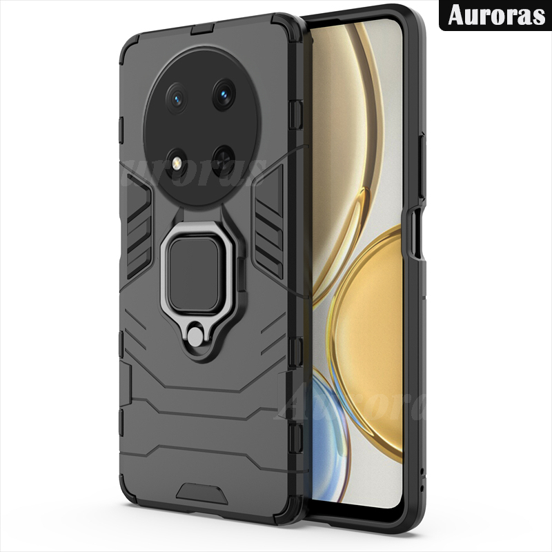 For Honor X9C Phone case Shockproof Armor iron Metal Ring Kickstand Bracket Casing For Honor X9C 5G Cover casing HP. 