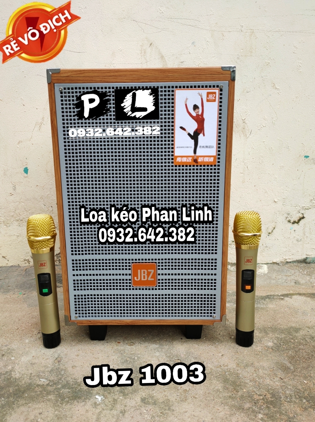 [HCM][XẢ KHO – GIÁ SỐC] Loa Kéo Di Động Loa Kéo JBZ 1003 Loa Karaoke Mini Âm Thanh Cực Hay Nhỏ Gọn Tặng Kèm 2 Micro Công Suất Lớn.