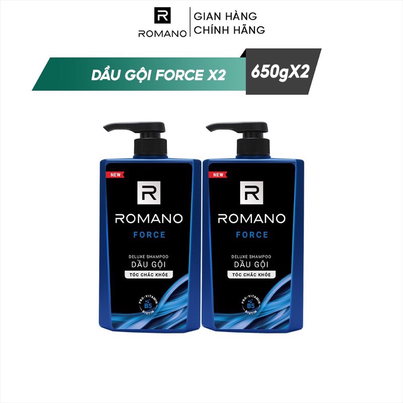 Combo 2 Dầu Gội Romano 650g
