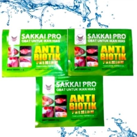 Obat ikan anti luka SAKKAI PRO ANTI BIOTIK PREMIUM 5GR
