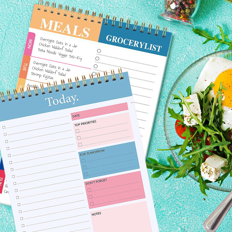 【Free-delivery】 To Do List Notepad Undated Daily Planner Notebook Stationery Teacher Gift Diary Campus Agenda Office Supplies 50 Sheets GENGLI.