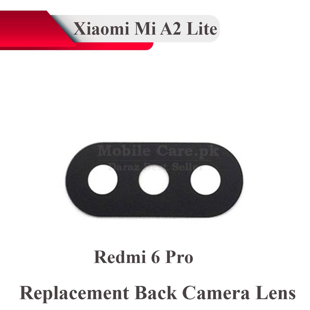 Xiaomi Mi A2 Lite (Redmi 6 Pro) Replacement Back Camera Lens Glass For Mi A2 Lite